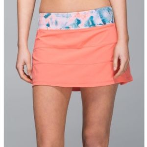Lululemon Pace Rival Skirt II Plum Peach Floral